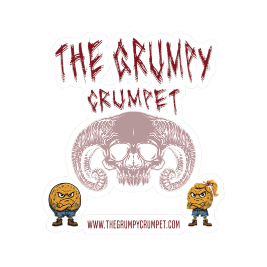 The Grumpy Crumpet Skull Logo